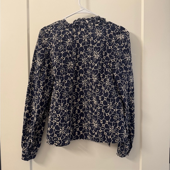 Sezane Navy Mathilda Shirt - Picture 7 of 8
